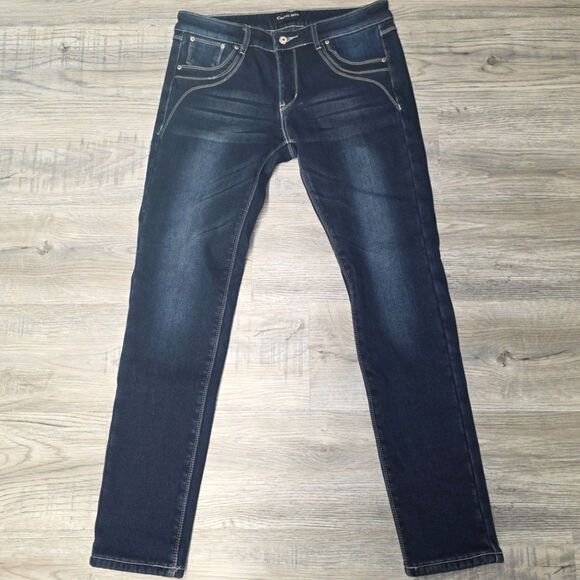 Camii Mia Fleece-Lined Jeans Women's Thermal Jeans Mid-Rise Stretch Size 31 - Picture 1 of 9